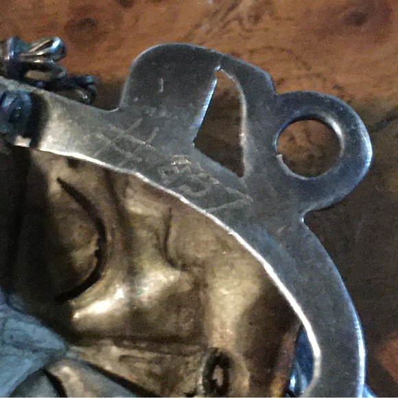 Los Castillo Articulated Sterling Silver Aztec Mask Brooch Mid Century Taxco - Picture 11 of 12